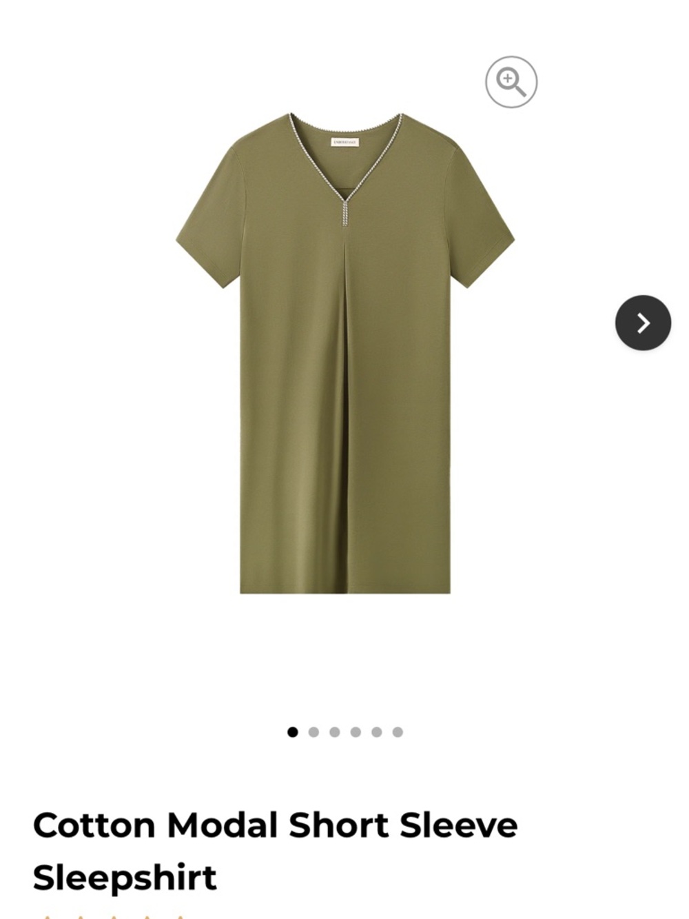 4/$50 SALE ❤️ NWT Cotton Modal Short Sleeve Sleepshirt - Olive